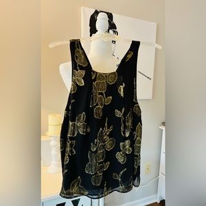 Joie Black and Gold Tank Top